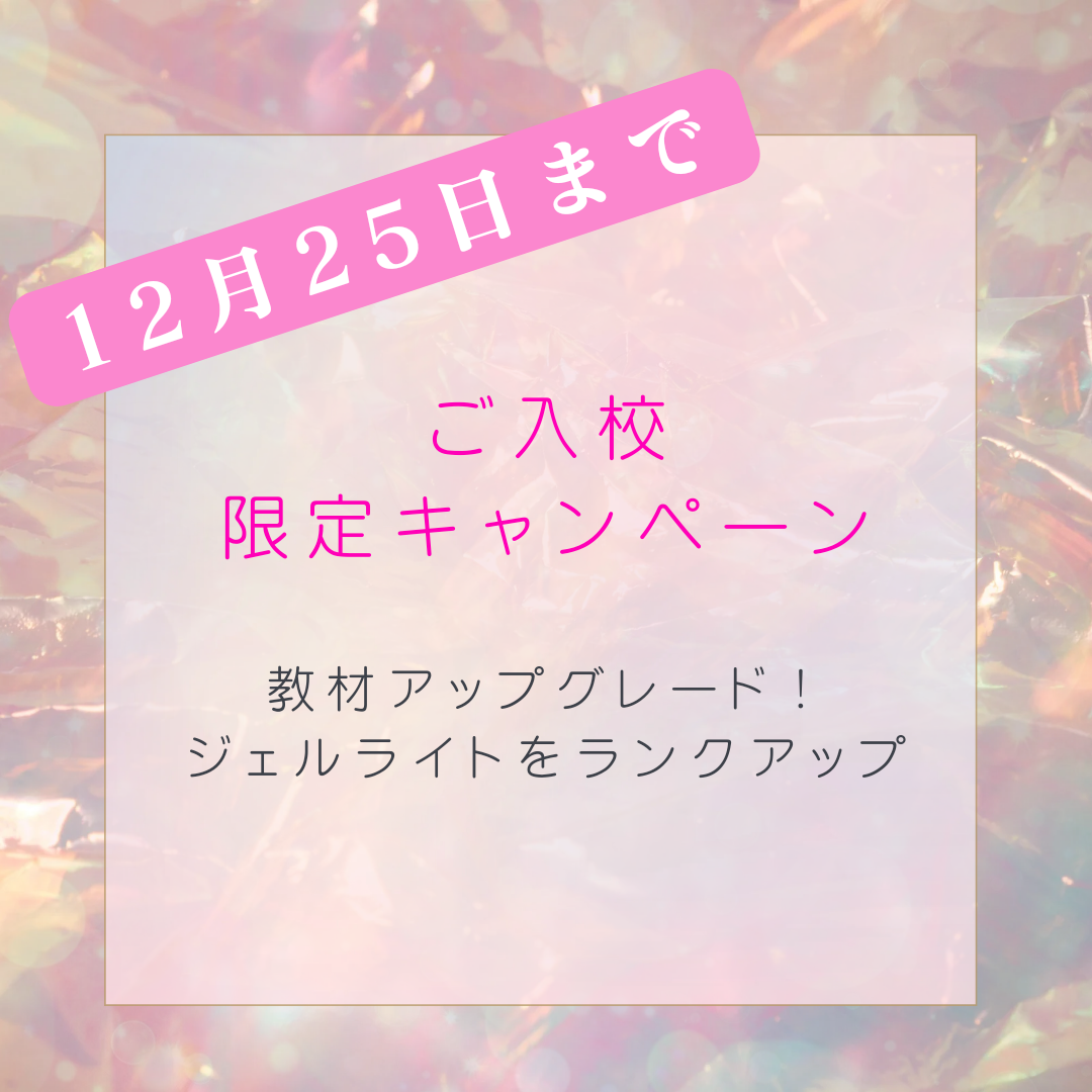 12月入校キャンペーン【京都JNA本部認定校ネイルスクール】